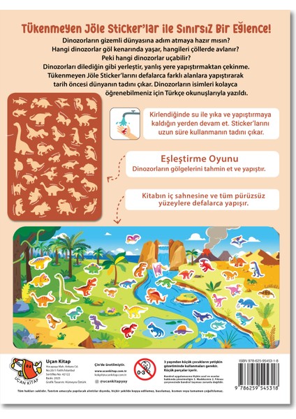 Tükenmeyen Jöle Sticker Kitabı - Dinozorlar fırsatları
