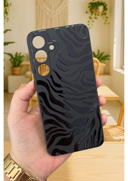 Samsung Galaxy M34 - Zebra Desenli Silikon Darbe Emici Klasik Korumalı Rubber Kılıf