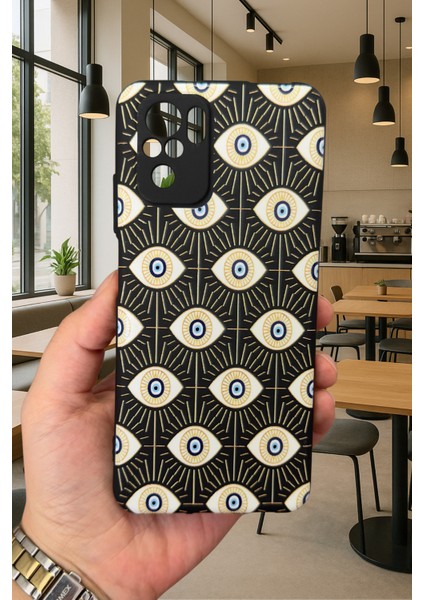 Xiaomi Redmi Note 10/10S Uyumlu Evıl Eye Desenli Silikon Darbe Emici Klasik Korumalı Rubber Kılıf fiyatları