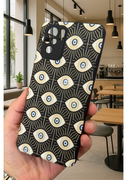 Xiaomi Redmi Note 10/10S Uyumlu Evıl Eye Desenli Silikon Darbe Emici Klasik Korumalı Rubber Kılıf modelleri