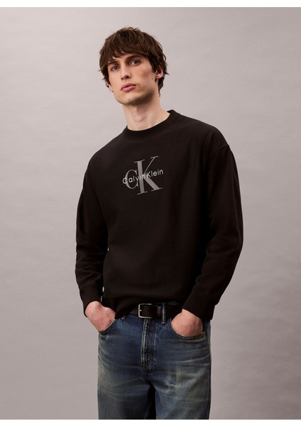 Bisiklet Yaka Siyah Erkek Sweatshırt LV04RD234GUB1 Ls Premıum Terry Mono fiyatları