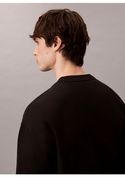 Bisiklet Yaka Siyah Erkek Sweatshırt LV04RD234GUB1 Ls Premıum Terry Mono fırsatları