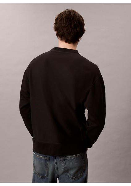 Bisiklet Yaka Siyah Erkek Sweatshırt LV04RD234GUB1 Ls Premıum Terry Mono indirimleri