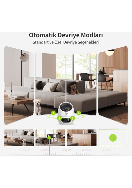 D220 2K + 2K | Akıllı İç Mekan Wifi IP Güvenlik Kamerası | 360° Hareket Takibi | Renkli Gece Görüşü | Otomatik Takip Özelliği | Bebek ve Ev İç Mekan Kamerası | Beans View by Ezviz
