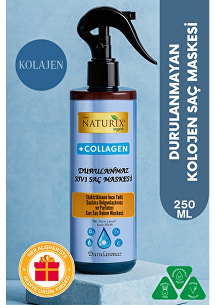 Collagen Durulanmaz Sıvı Saç Maskesi Elektriklenme Karşıtı 250 ml İnce Telli Saçlar İçin fiyatları