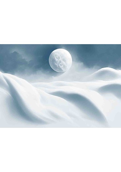 3 Boyutlu Dolunay Desenli Isı ve Ses Yalıtımlı Sağlıklı Tekstil Duvar Kağıdı modelleri