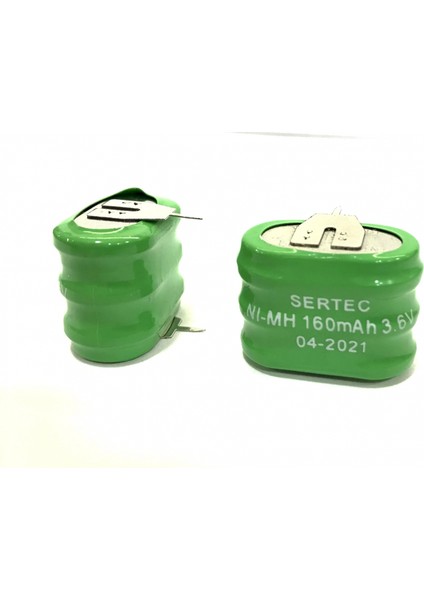 3.6V 3S1P 160 Mah 2 Pin NI-MH Buton Pil