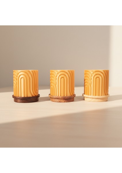 Norla Dekoratif Vazo - Gold / Ahşap Tabanlı indirimleri