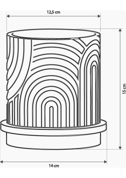Norla Dekoratif Vazo - Gold / Ahşap Tabanlı