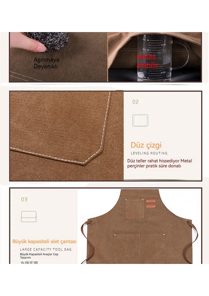 Ev Için Kalınlaştırılmış Tam Pamuklu Kanvas Önlük (Yurt Dışından) modelleri