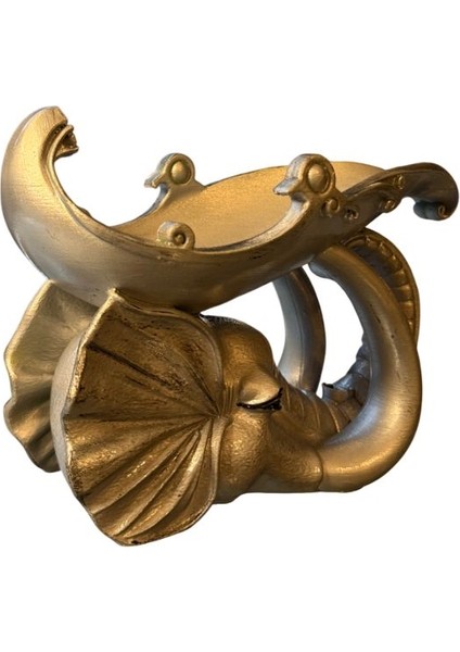 Fil Figürlü Şaraplık - El Işçiliği ile Boyama (Gümüş) fırsatları