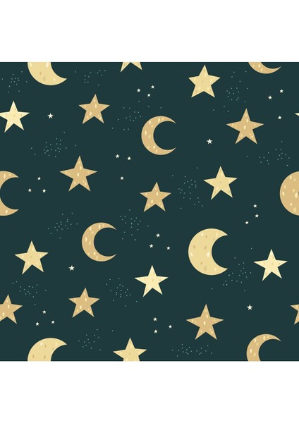 Çocuk Odası Ay Yıldız Desenli Isı ve Ses Yalıtımlı Sağlıklı Tekstil Duvar Kağıdı fiyatları