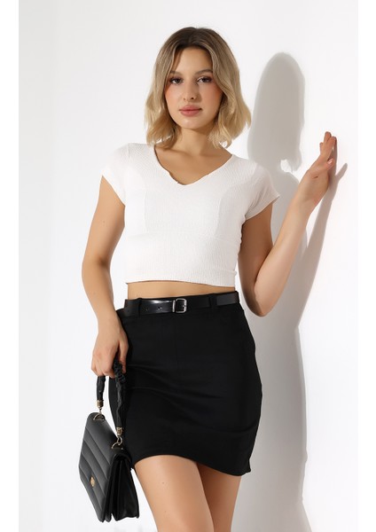 Mini Süet Etek Kemerli indirimleri