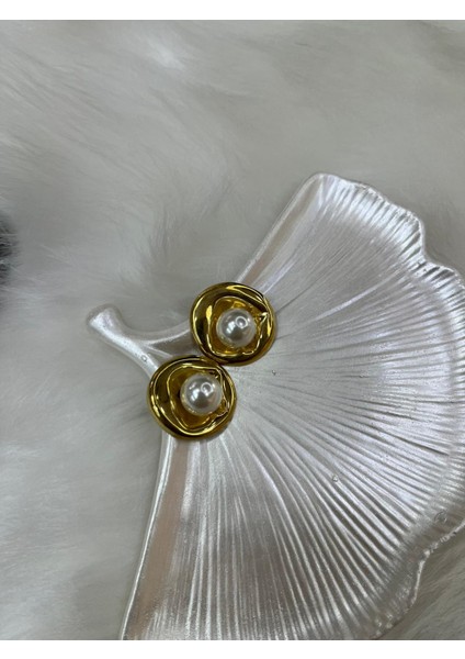 Burgu Incili Kadın Çelik Küpe fırsatları