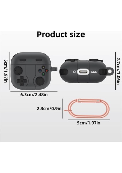 Apple Airpods Pro 3. Nesil (2025) Uyumlu Silikon Kılıf Anahtarlıklı Kılıf [gampad Tasarımı] fırsatları