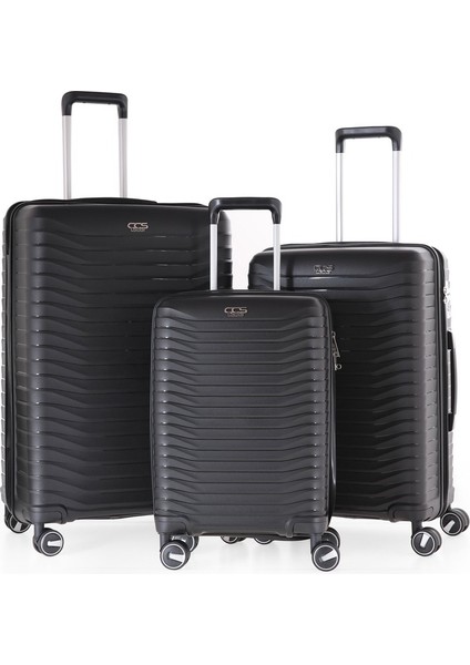 Seyahatleriniz Için Mükemmel Partner: Ultra Dayanıklı 3'lü Set Valiz & Bavul Siyah