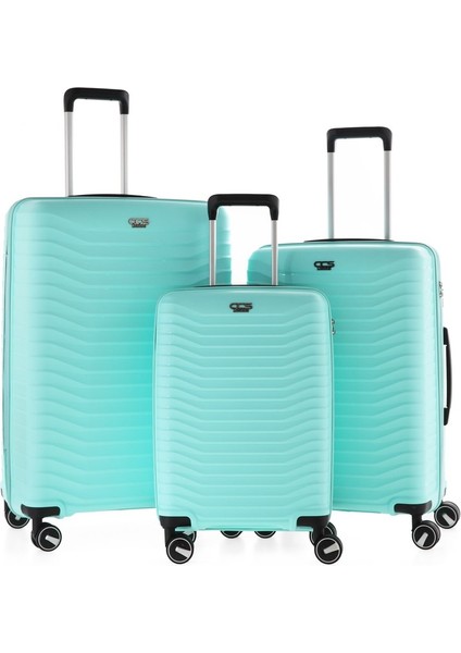 Seyahatleriniz Için Mükemmel Partner: Ultra Dayanıklı 3'lü Set Valiz & Bavul Mavi