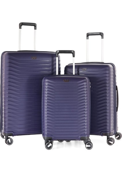 Seyahatleriniz Için Mükemmel Partner: Ultra Dayanıklı 3'lü Set Valiz & Bavul Lacivert