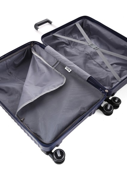 Seyahatleriniz Için Mükemmel Partner: Ultra Dayanıklı 3'lü Set Valiz & Bavul Lacivert indirimleri