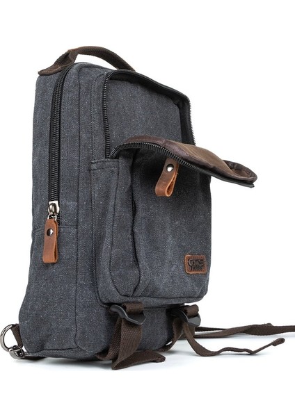 "stil ve Fonksiyonun Mükemmel Dengesi: Çok Gözlü Mini Kanvas Sırt Çantası Haki