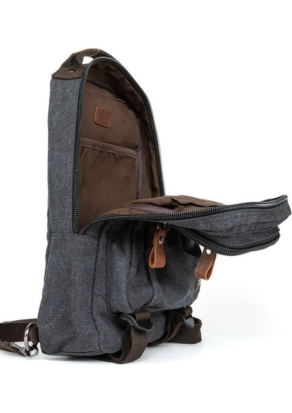 "stil ve Fonksiyonun Mükemmel Dengesi: Çok Gözlü Mini Kanvas Sırt Çantası Haki