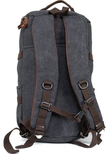 Sırt Çantası ve Valiz Çantası : Iki Işlev, Bir Kanvas Kumaş Çanta Siyah modelleri