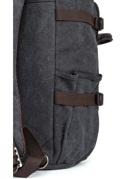 Sırt Çantası ve Valiz Çantası : Iki Işlev, Bir Kanvas Kumaş Çanta Siyah