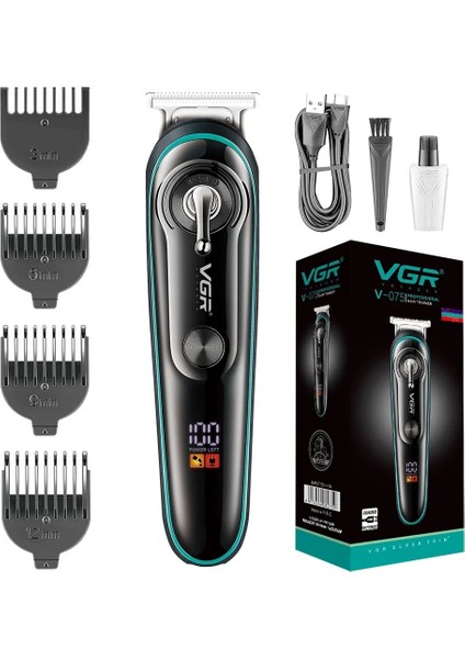 Vgr V-075 T Bıçak Sıfır Kesim LCD Ekran Şarjlı Tıraş Makinesi ( Lisinya )