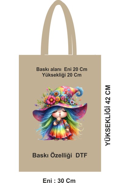 Dtf Baskılı Pamuk Ham Bez Poşet 30X42 cm 46 Tel Saplı modelleri