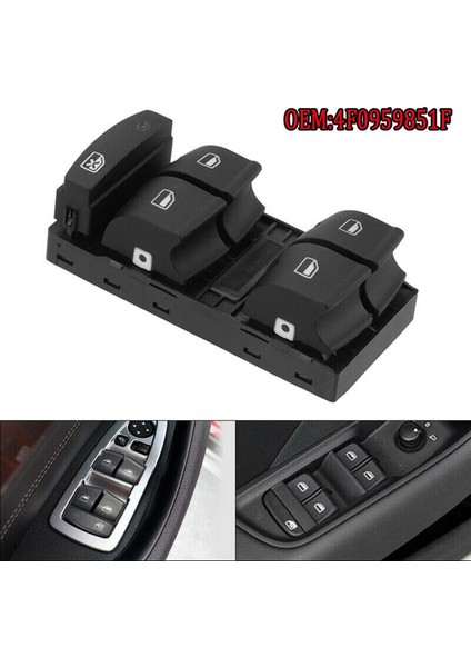 Audi A3 A3 Sportback A6 C6 Sedan Q7 4f0 959 851 Için Elektrikli Güç Paneli Pencere Ana Kontrol Anahtarı Düğmesi (Yurt Dışından) fiyatları