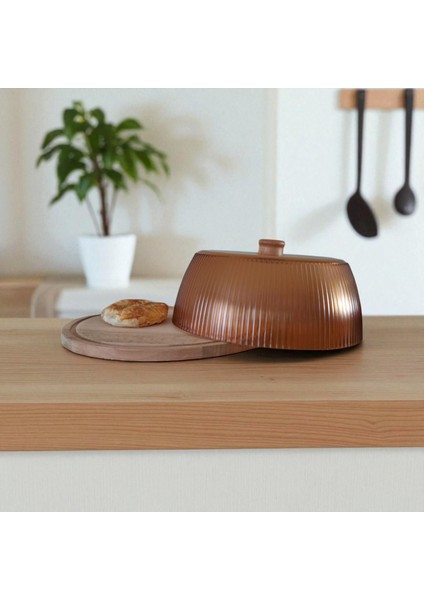 Ahşap Sunumluk ve Plastik Kapaklı Kek Fanusu fiyatları