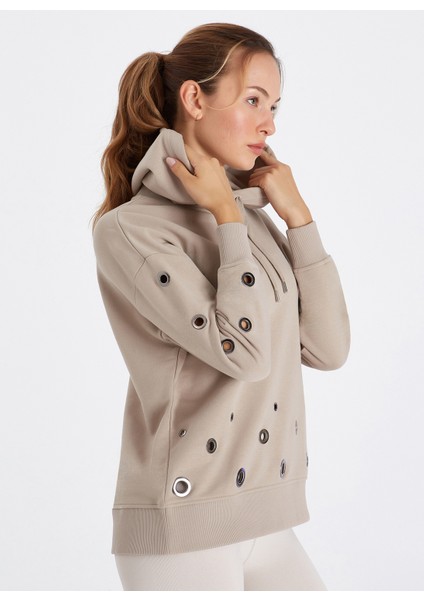 Kapüşon Yaka Taş Kadın Sweatshırt BB56W207W021 fiyatları