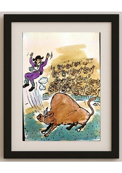 Mileta Miloradovic 29X21CM Orijinal Karikatür Tablo