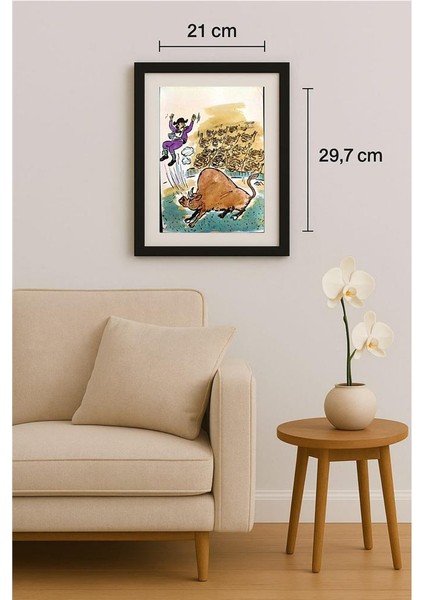 Mileta Miloradovic 29X21CM Orijinal Karikatür Tablo fiyatları