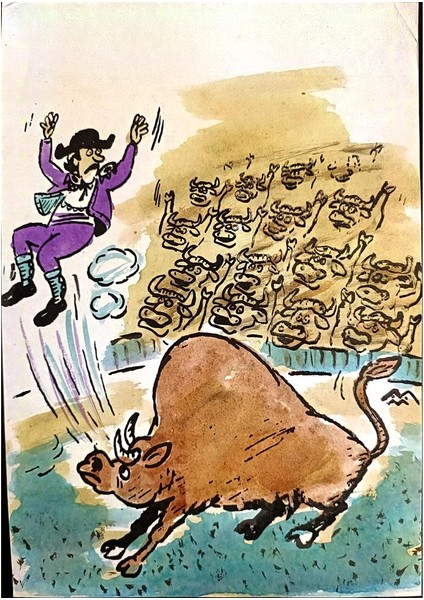 Mileta Miloradovic 29X21CM Orijinal Karikatür Tablo modelleri