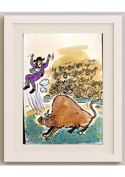 Mileta Miloradovic 29X21CM Orijinal Karikatür Tablo fırsatları