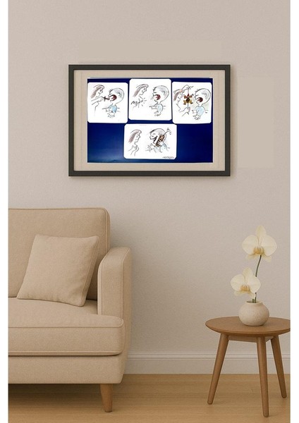 Wolfgang Schlegel 27x19cm Orijinal Karikatür Tablo fiyatları