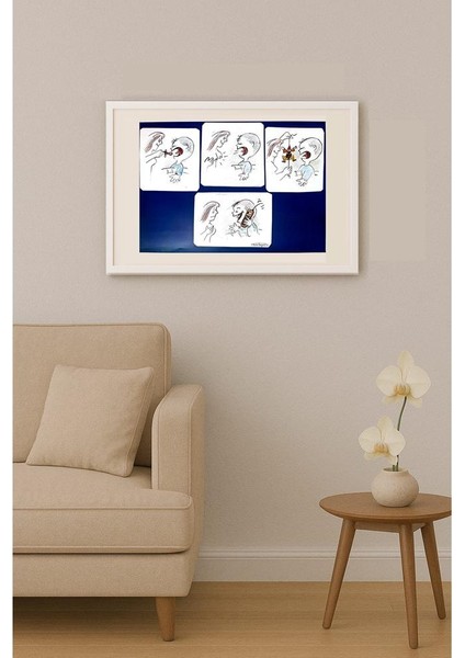 Wolfgang Schlegel 27x19cm Orijinal Karikatür Tablo indirimleri