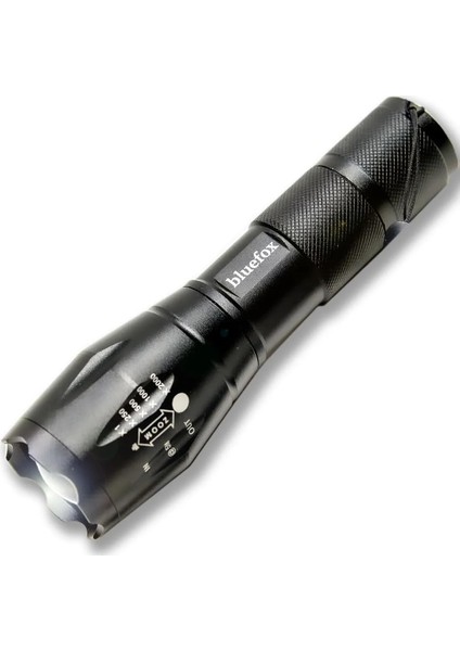 Güçlü LED El, 10W Ultra Parlak Işık, 5 Farklı Mod, Zoom Özellikli, Dayanıklı Aluminyum Gövde