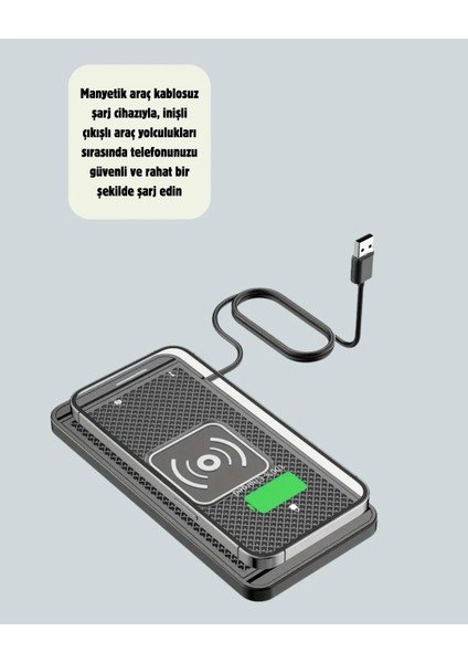 Hızlı Kablosuz Araç Şarj Cihazı – Manyetik Pad, Aşırı Isınma Korumalı indirimleri