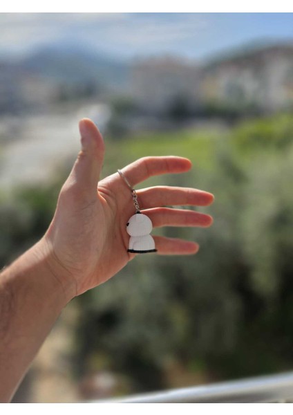 Scottish Kedi Anahtarlık – Örgü Desenli Sert Figür | Amigurumi Tarzı Hediyelik Aksesuar fiyatları