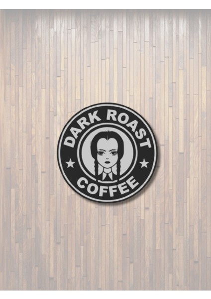 Drink Me Coffee Yazılı Duvar Süsü – Yuvarlak Sert Plastik 20X20 cm