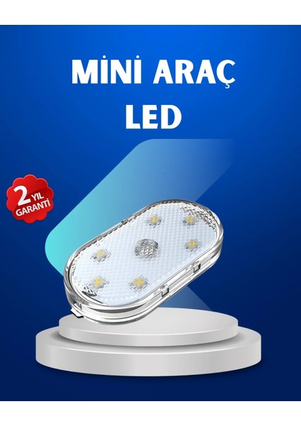 7 Renk Modlu Dokunmatik Sensörlü Mini LED Araç Içi Lamba