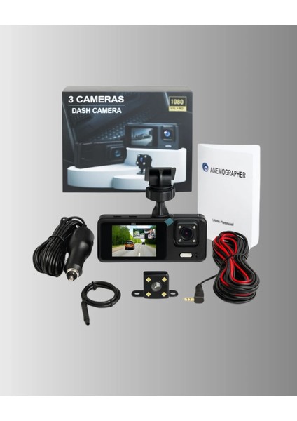 3 Kameralı Araç Içi Dvr Kayıt Cihazı Ön Iç Arka Kamera Full Hd fiyatları