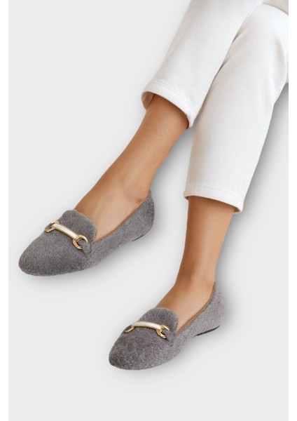 Yumuşak Peluş Ses Yapmaz Hafif Taban Kadın Ev Babeti Panduf Gri fiyatları