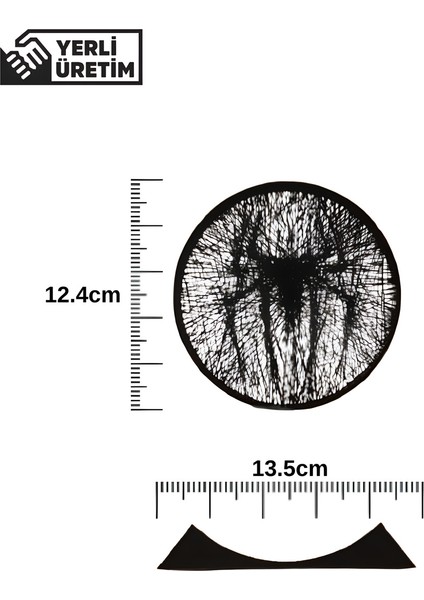Line Art Masa Süsü Örümcek Adam Silüeti– Ağlardan Örülmüş Sanat | 13 cm