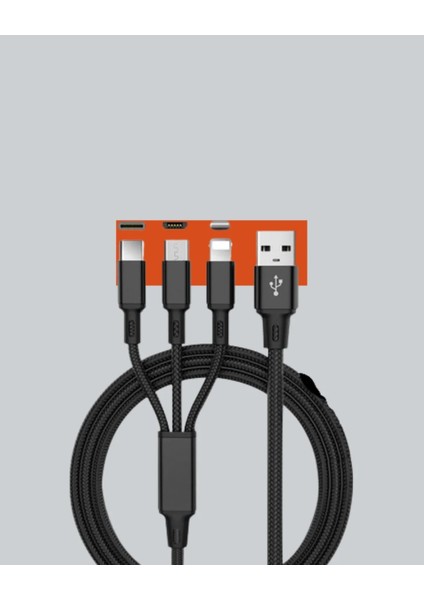 3’ü 1 Arada Hızlı Şarj Kablosu modelleri