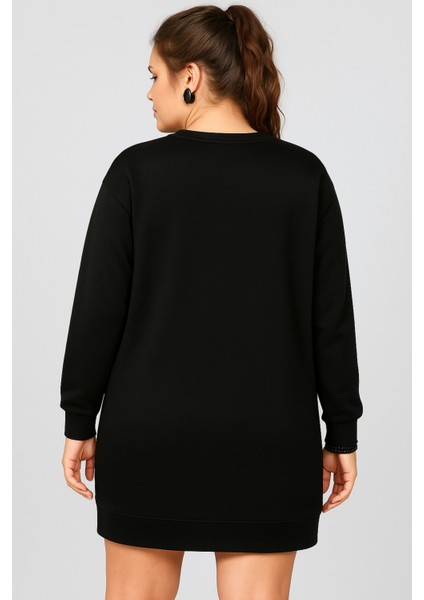 Büyük Beden Uzun Kol 2 Iplik Sweatshirt Tunik fiyatları
