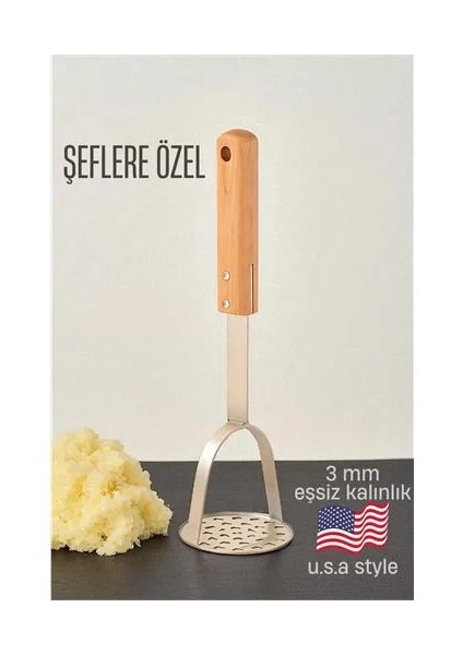 Patates Ezici 3 mm Kalınlık 304 Paslanmaz Çelik Havuç Muz Avokado Ezici fiyatları