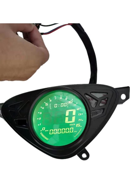 Motosiklet Hız Ölçer Renkli LCD Sıcaklık Yağ Göstergesi Ayarlanabilir Kilometre Sayacı Yamaha Mıo (Yurt Dışından) modelleri
